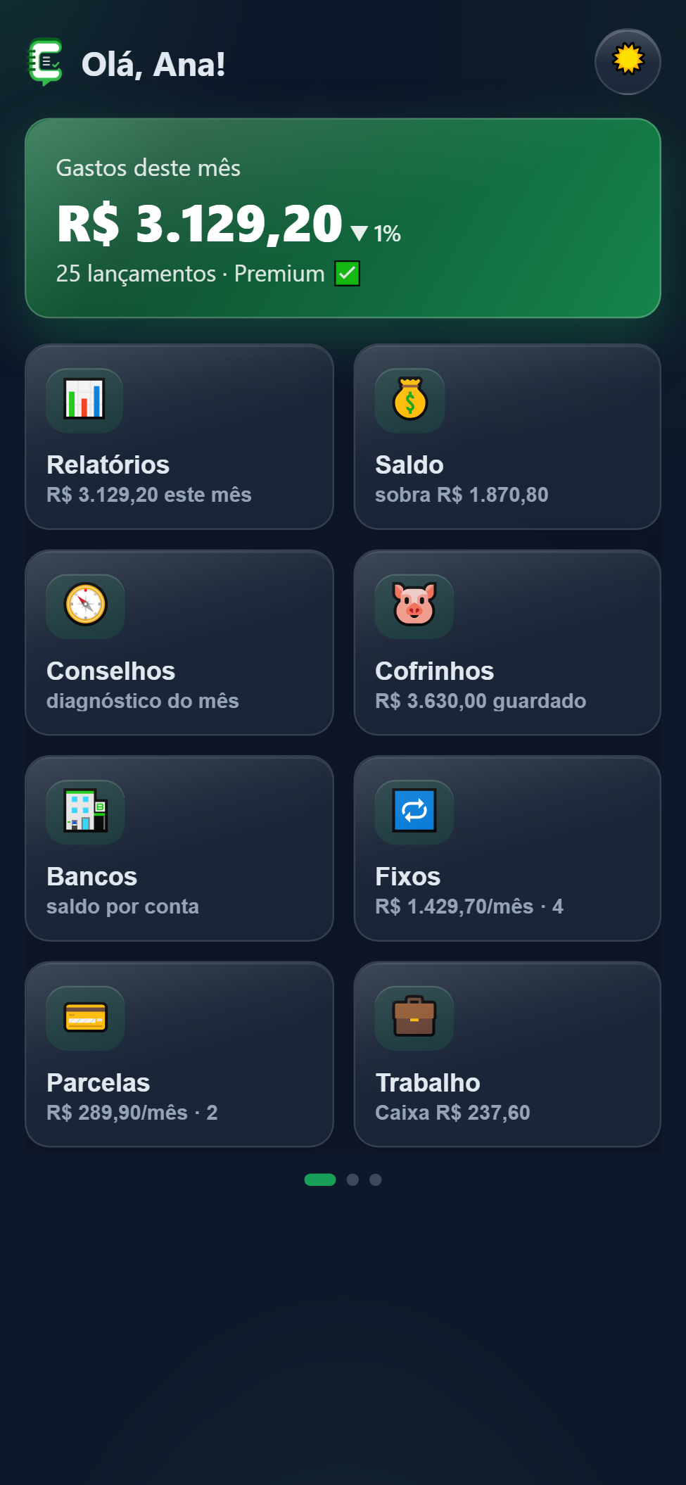 Home do Mini App